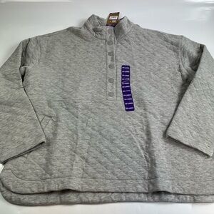 Eddie Bauer Womens Quilted Pullover sweatshirt Size XXL